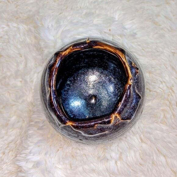 Handmade Ceramic Glazed Vase Tumbler Decor Signed by Artist - Picture 5 of 9